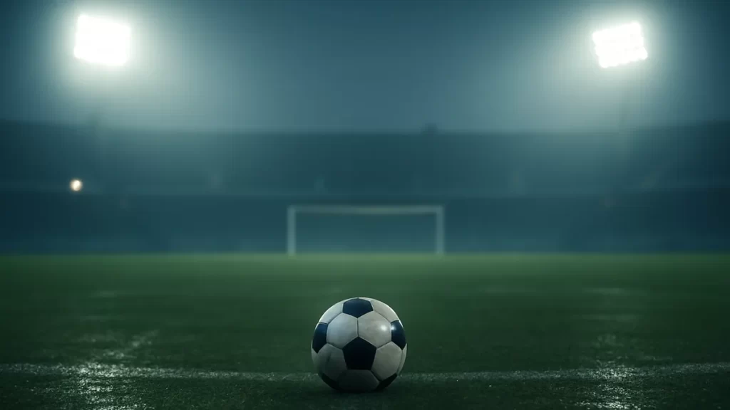 Diego Pavia could regain college eligibility after legal turn Football on wet pitch at dusk under floodlights, empty stands blurred.