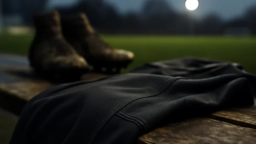 What compression base layers do and how to pick one Compression base layer on bench with boots and blurred floodlit pitch