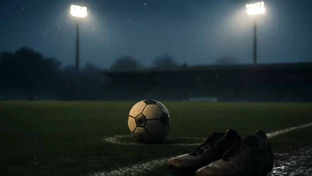 NBA slaps Clippers after probe into Kawhi Leonard contract circumvention Wet football on penalty spot under floodlights, empty blurred stands