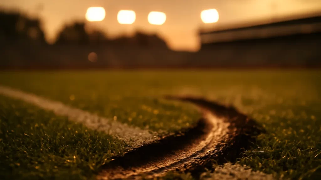 Omari Hayes could unlock Iowa State passing game with shiftiness Curved cleat marks in damp turf with empty stands blurred