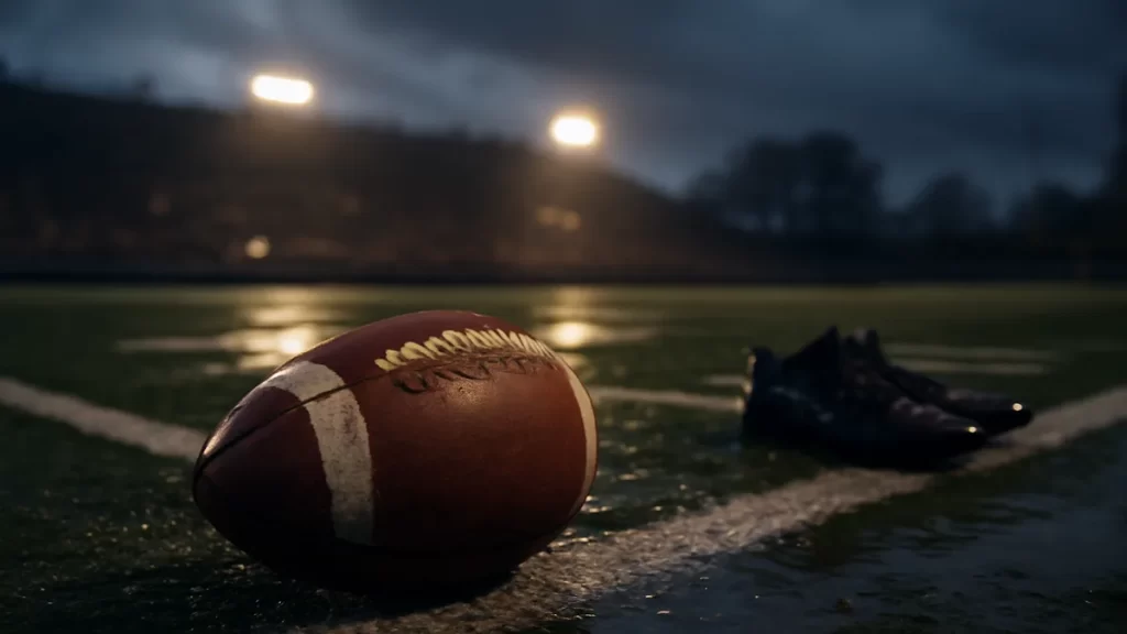 Which NFL teams face the most pressure after Week 1 losses Scuffed football on wet turf beside abandoned cleats under stadium floodlights